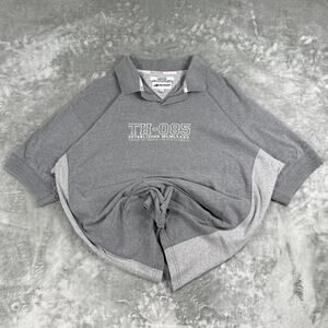 Vintage Men's Tommy Hilfiger Sport Athletics Gray Polo Shirt Size XL